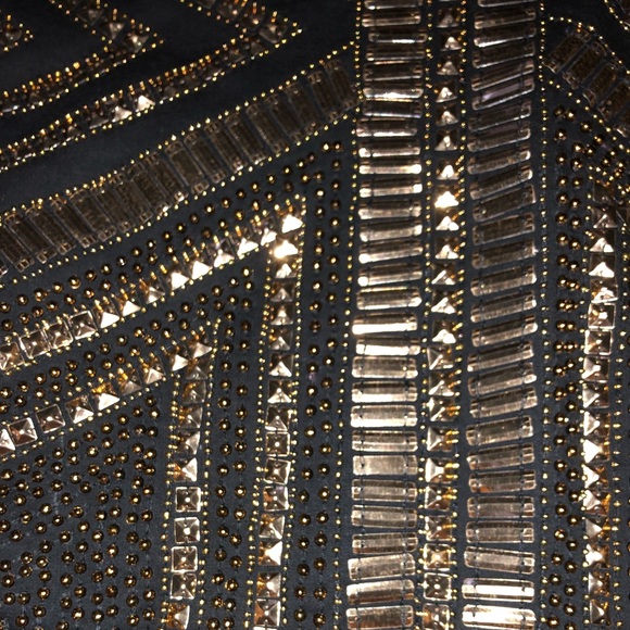 Peace + Love Black Heavily Embellished Midi Skirt - Picture 2 of 3